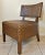 2010s Brown Wicker & Solid Mahogany Wood Dining Side Chair For Sale - Image 5 of 12