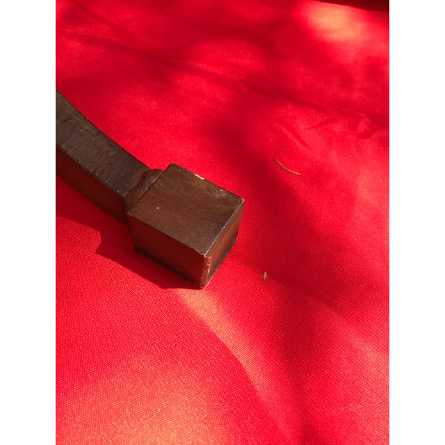 The Siren’s Perch: Vintage Neoclassical Lyre Leg Bronze-Finished Accent Table For Sale - Image 10 of 10