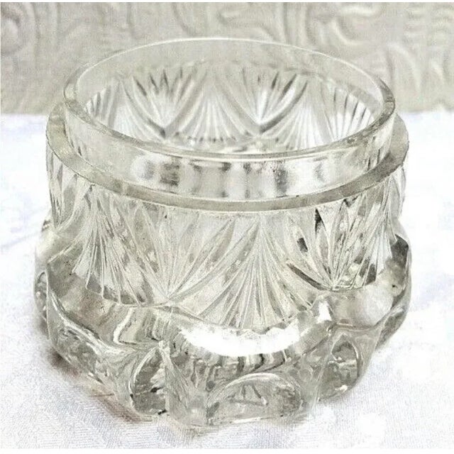 Art Nouveau Late 19th Century Antique Art Nouveau Powder Jar with Silver Plated Lid For Sale - Image 3 of 6