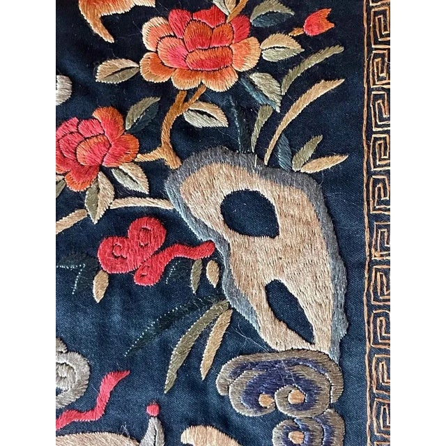 Chinese Embroidered Fourth Rank Badges Qing Dynasty - A Pair For Sale - Image 12 of 13