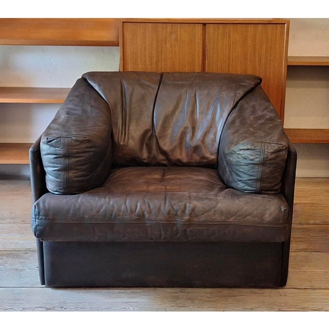 Niels Eilersen Lounge Chair in Leather from Niels Eilersen, Denmark, 1960s For Sale - Image 4 of 4