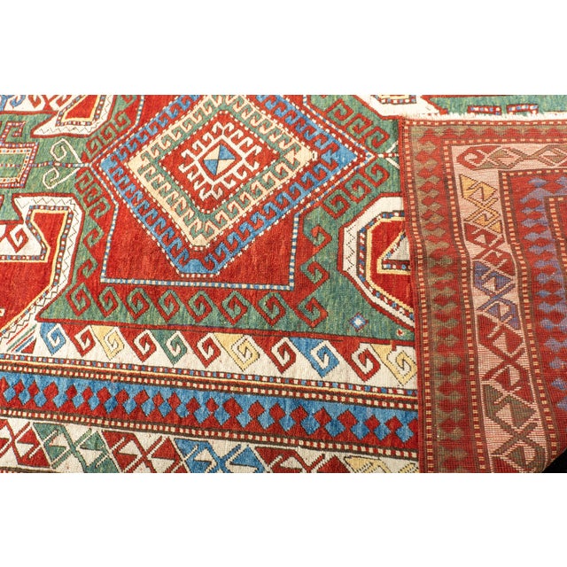 Asian Antique Antique Caucasian Kazak Rug 5'8" X 9'10'' For Sale - Image 3 of 13