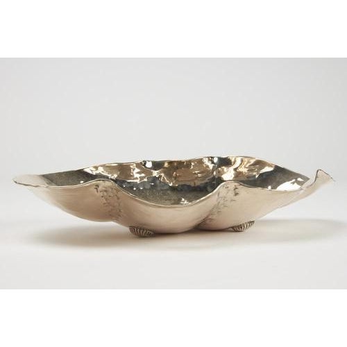Embossed Silver Shell Centerpiece by Eros Genazzi For Sale - Image 3 of 9