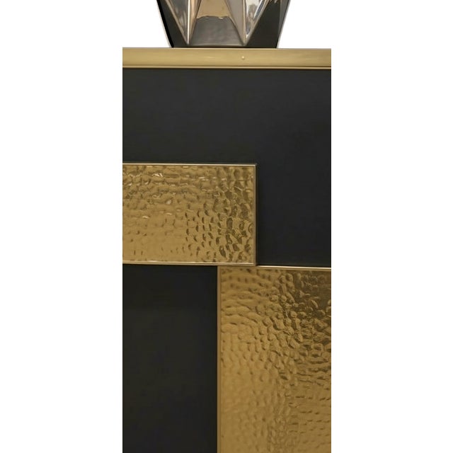 Not Yet Made - Made To Order Black Murano Glass and Hammered Brass Sideboard from Justfurnituress SRL For Sale - Image 5 of 9