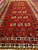 Textile Vintage Turkmen Area Rug with Geometric Medallions Design in Red For Sale - Image 7 of 9