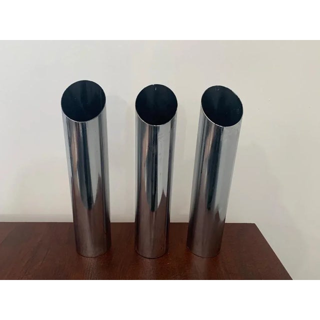 1970s Steel Umbrella Stand Vases, 1970, Set of 3 For Sale - Image 5 of 9