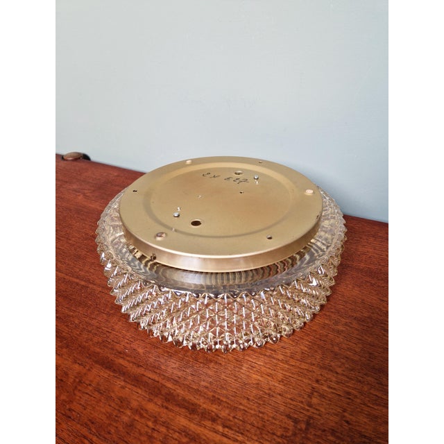 Amber Crystal and Gilt Metal Ceiling Light from Glashütte Limburg, 1970 For Sale - Image 13 of 17