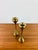 Vintage 1970s Modern Brass Pair of Candle Holders For Sale - Image 4 of 5