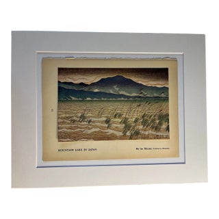 1942 Mountain Lake Shinsui Print For Sale