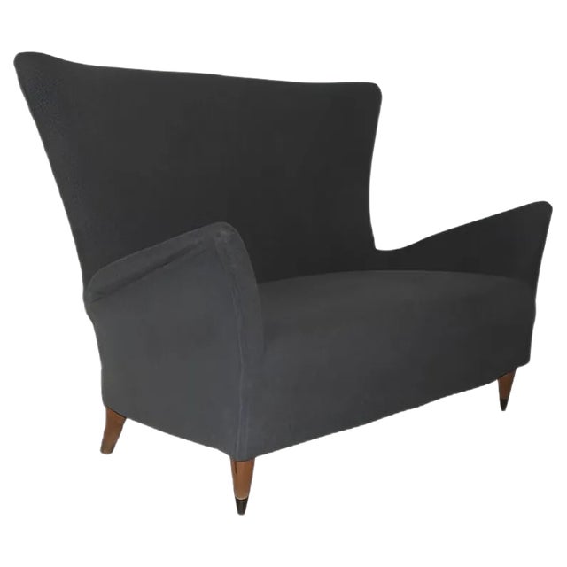Mid-Century Italian Grey Sofa, 1950s For Sale