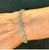 Mid 20th Century Tennis Bracelet With Pear-Shaped Blue Topaz Gemstones, 14k Gold For Sale - Image 5 of 6