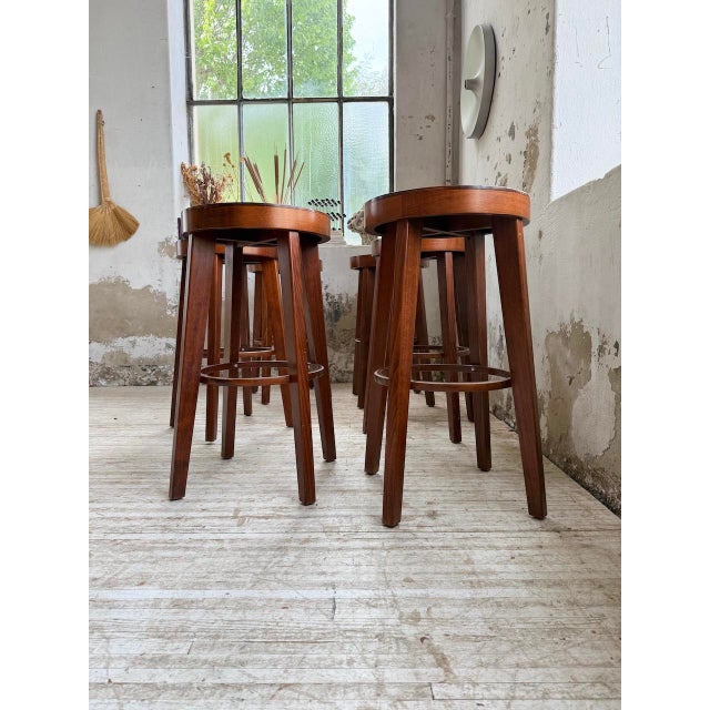 1970s Vintage Baumann Stools, 1970s, Set of 6 For Sale - Image 5 of 18