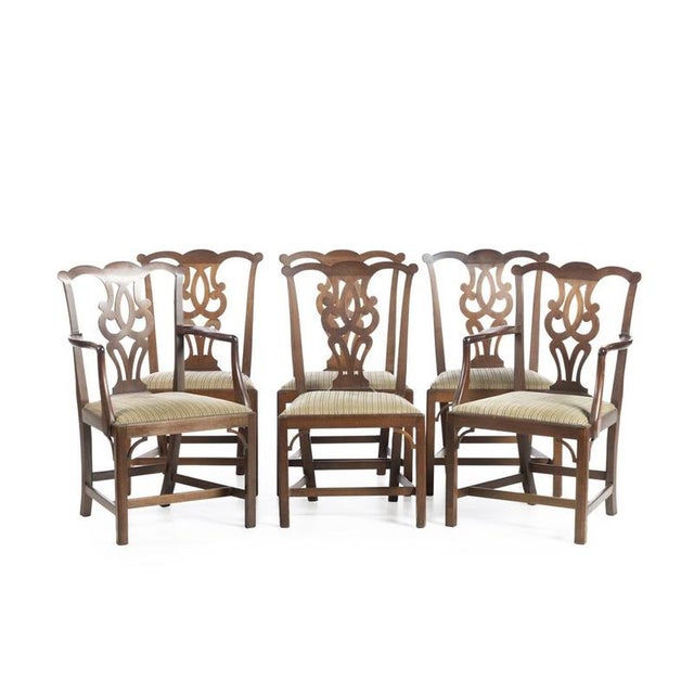 19th Century Chippendale English Chairs in Mahogany, Set of 6 For Sale - Image 6 of 6