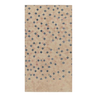 Vintage Turkish Rug, Beige and Gold With Geometric Patterns – Rug & Kilim For Sale