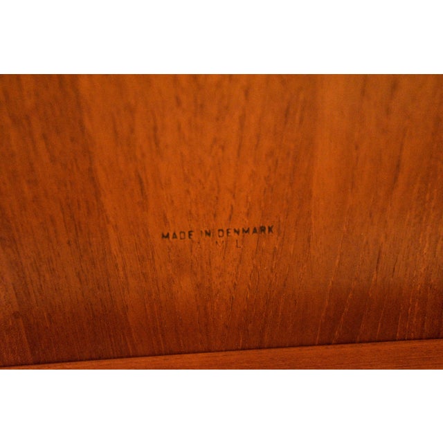 1970s Refinished Danish Modern Teak 59” Coffee Table by Niels Bach For Sale - Image 9 of 9