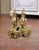 Bronze Pair of 19th Century French Louis XVI Bronze Lyre Form Chenets Andirons For Sale - Image 8 of 10