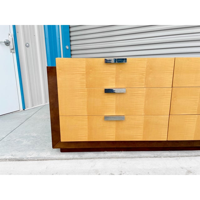 Mid-Century Modern 1970s Mid Century Maple & Walnut Dresser For Sale - Image 3 of 14