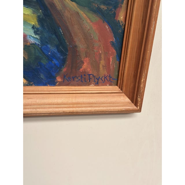 Kersti Flyckt, Mountain Landscape, 1960s, Oil on Panel, Framed For Sale - Image 9 of 18