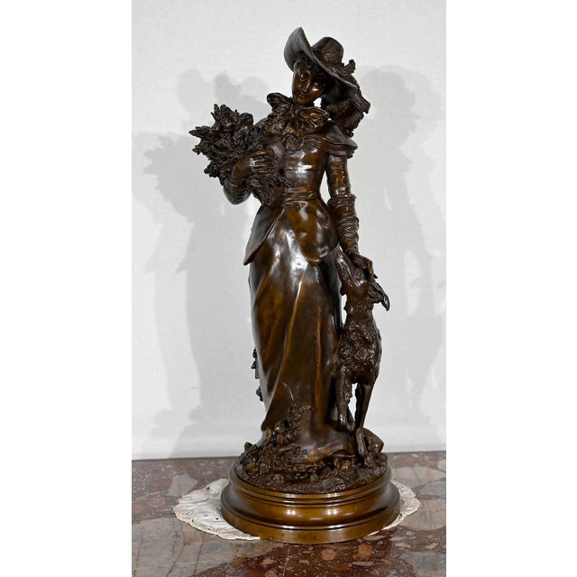 A. Gaudez, L’élégante et son chien, 19th Century, Bronze For Sale - Image 4 of 18