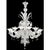 Contemporary Lively white “Cà Rezzonico” Murano Glass Chandelier. The arms are working in traditional working “Cà...