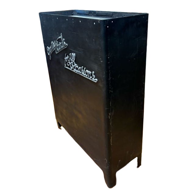 Mid-Century Industrial Filing Cabinet-Original "Greeting Card" Storage For Sale - Image 4 of 12