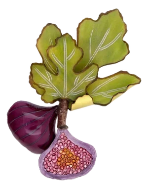 FIG, Brooch, Purple