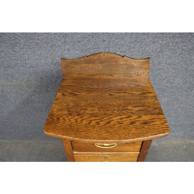 Late 19th Century Rare Victorian Quarter Sawn Oak Lingerie Chest For Sale - Image 5 of 13