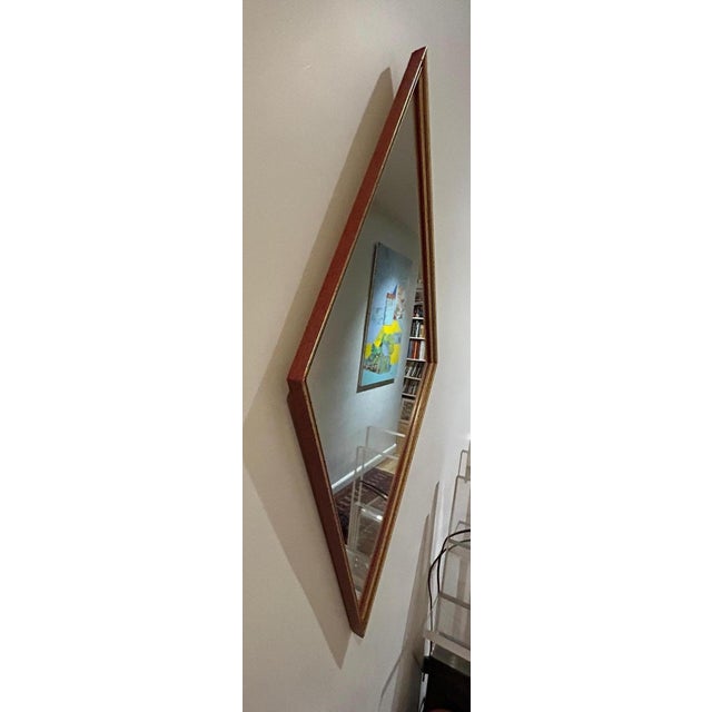 Vintage Diamond-Shaped Mirror, 1970s For Sale - Image 4 of 7