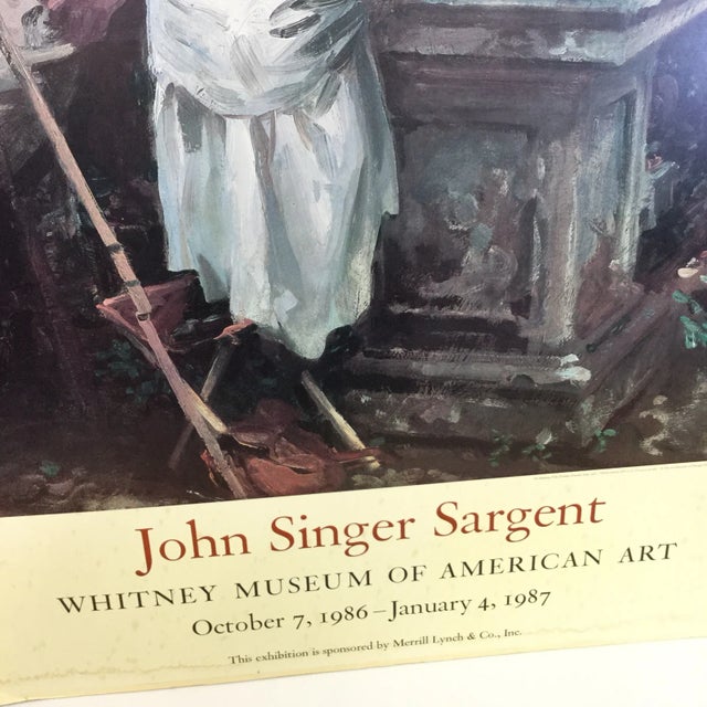 This is a poster advertisement of the Whitney Museum of American Art exhibition of John Singer Sargent from October 7, to...