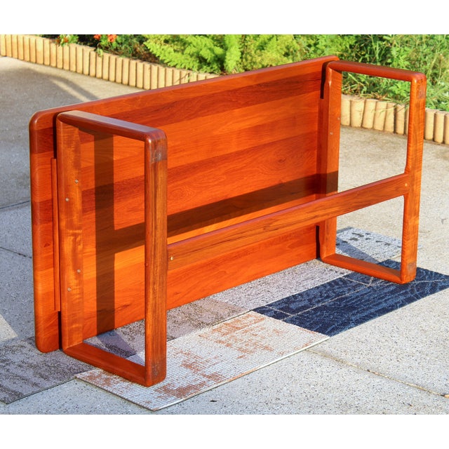 Danish Mid-Century Modern Solid Teak Coffee Table - Floating Top, Sled Base For Sale - Image 13 of 13