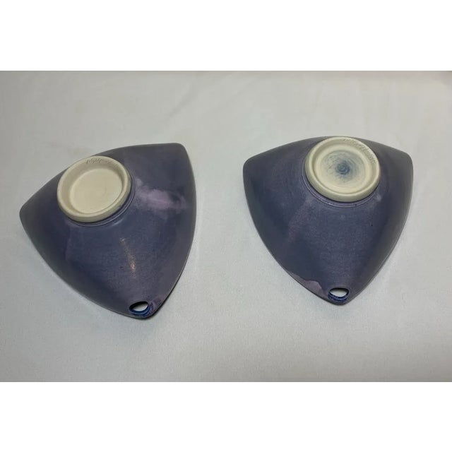 Hong Rubenstein Palm Springs Crystalline Glaze Pottery Noodle Rice Bowls - Set of 2 For Sale - Image 9 of 12