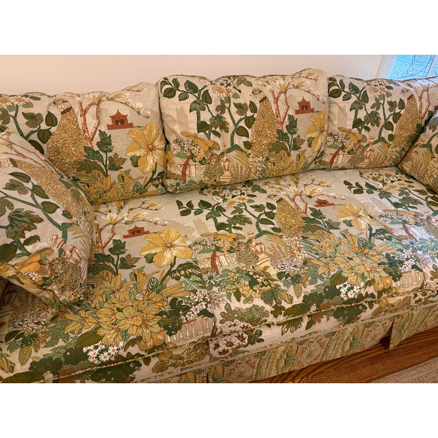 1990s Large Vintage-Style Chinoiserie Sofa - Beautiful Statement Piece For Sale - Image 5 of 5
