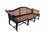 Baker Furniture Company Authenticated Antique Federal Mahogany Caned Settee Sofa, Circa 1800–1815 – Serpentine Back, Reeded Scroll Arms & Original Brass Casters For Sale - Image 4 of 18