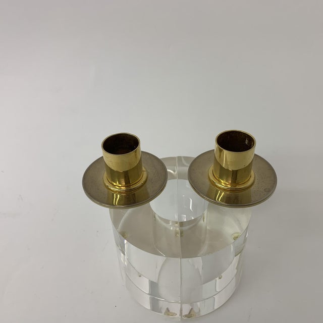 Acrylic Glass Candleholders, 1970s, Set of 2 For Sale - Image 10 of 18