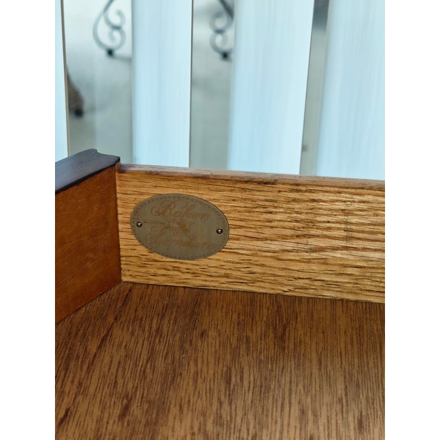 Luxury Baker Furniture Regency Mahogany Drum Table With Brass Casters For Sale In Orlando - Image 6 of 9