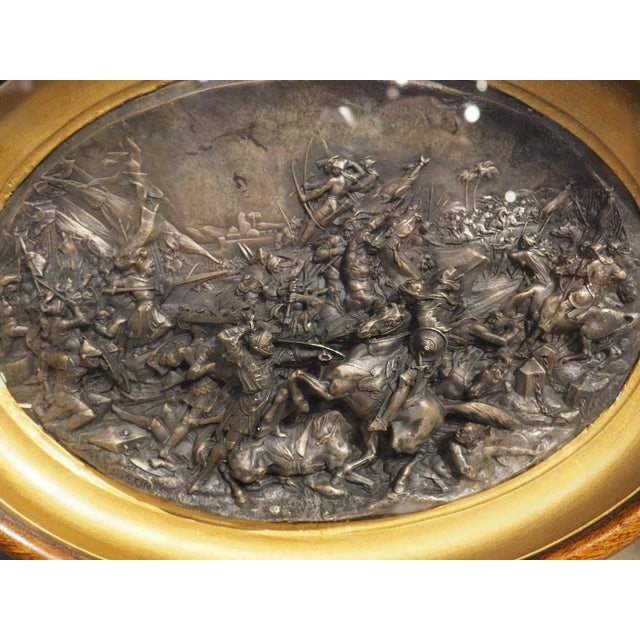 Pair of Circa 1850 French Elliptical Reliefs, Scenes From the Life of St. Louis For Sale - Image 10 of 12