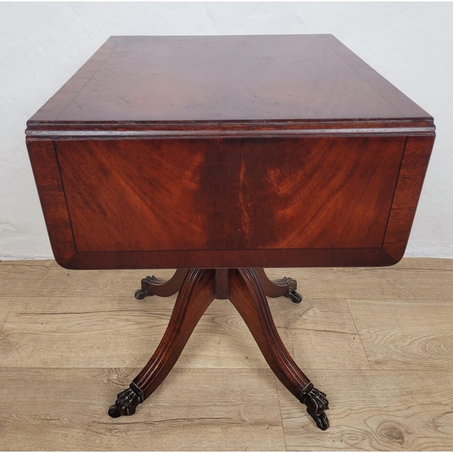 Drop Leaf Side Table in Mahogany, 1950s For Sale - Image 14 of 18