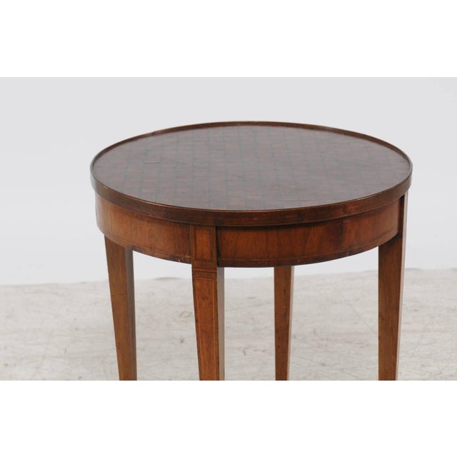 Late 19th Century French Louis XVI Style 1870s Round Game Table with Flip Top and Tapered Legs For Sale - Image 5 of 9