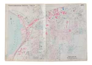 Vintage Hopkins Map of Village of Peekskill