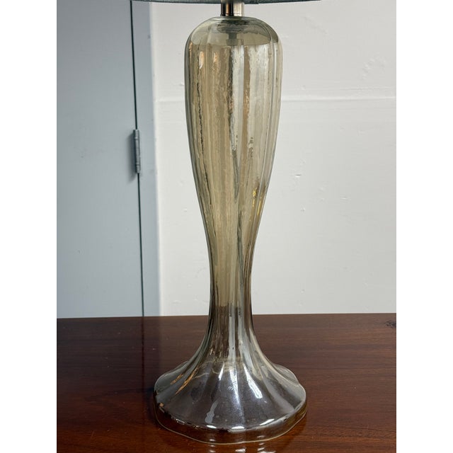 Glass Bassett Furniture Gable Glass Table Lamp For Sale - Image 7 of 12