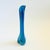 Mid-Century Modern MCM Striped Blue Swung Glass Vase For Sale - Image 3 of 10