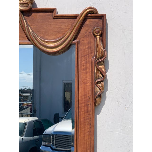 Faux Grain & Giltwood Neoclassical Style Mirror For Sale In San Diego - Image 6 of 13