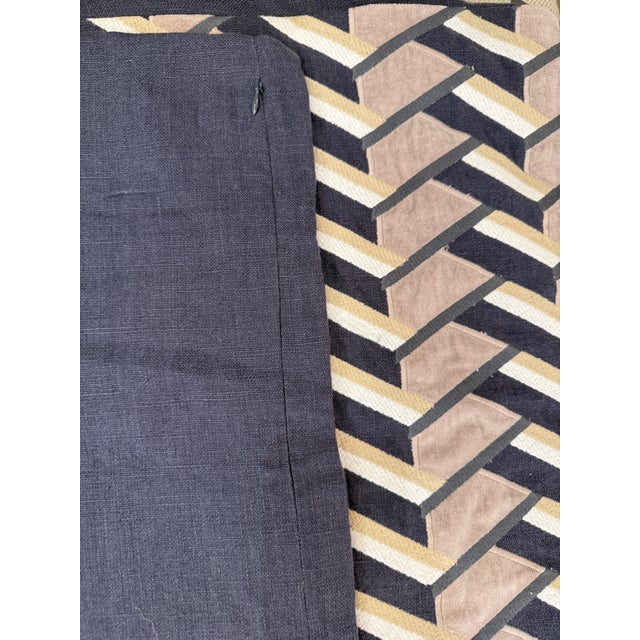 Blue Williams-Sonoma Harwich Fossil Blue Pillows, Pair For Sale - Image 8 of 12