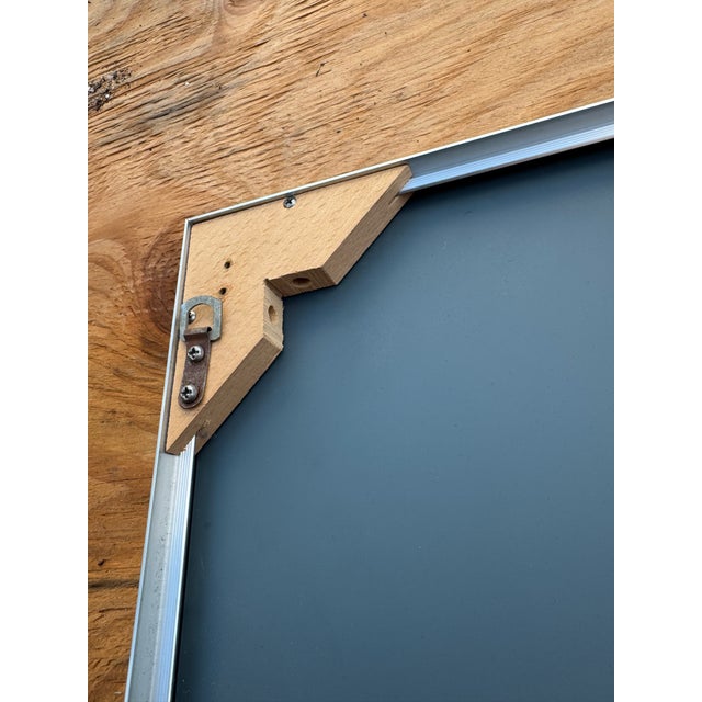 Vintage Modern Knitter Duro Gebreveteerd Brevete Designer Mirror Framed Oval Mirror For Sale - Image 9 of 11