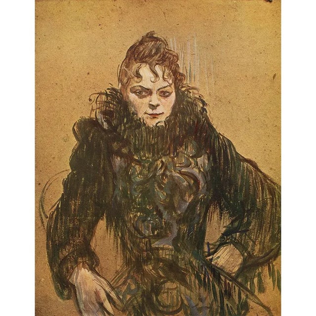 Sand 1940s After Toulouse-Lautrec "Study for "The Woman With the Boa"" First Edition Swiss Lithograph For Sale - Image 8 of 8