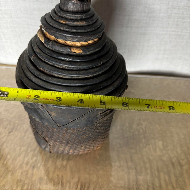 Early 20th Century Central African Graduated Nesting Basket Set, 12 Pieces With Original Stopper For Sale - Image 10 of 12