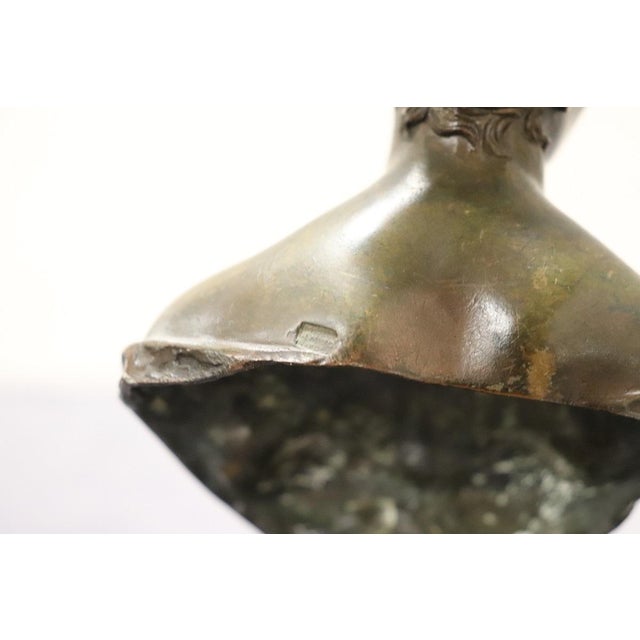 Bronze Bust of a Young Woman, Early 20th Century For Sale - Image 11 of 13
