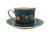Blue Late 20th Century Villeroy & Boch Citta Campagna Biella Blue Fruit Pattern Tea Cup/Saucer Set of 4 For Sale - Image 8 of 10