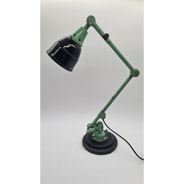 Articulated Lamp in Green Metal by C. Fischer for Midgard, 1950s For Sale - Image 11 of 11