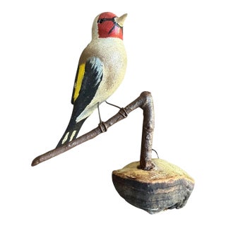 Austrian Folk Art Carved Wood Bird #85, 1930s For Sale